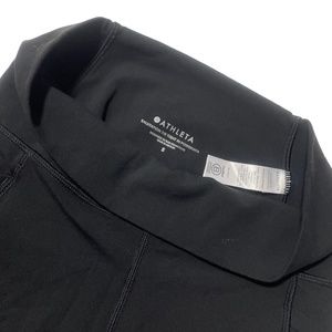 Athleta Salutation in‎ Power Vita Small Tights Black Tufted Sides